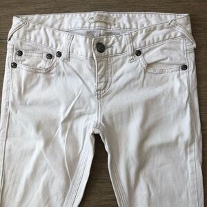 Free People White Skinny Jeans Light Denim